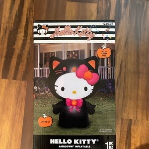 4.2 feet tall hello kitty halloween inflatable black cat